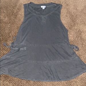 Spiritual Gangster Grey Flowy Tank with Side Bows